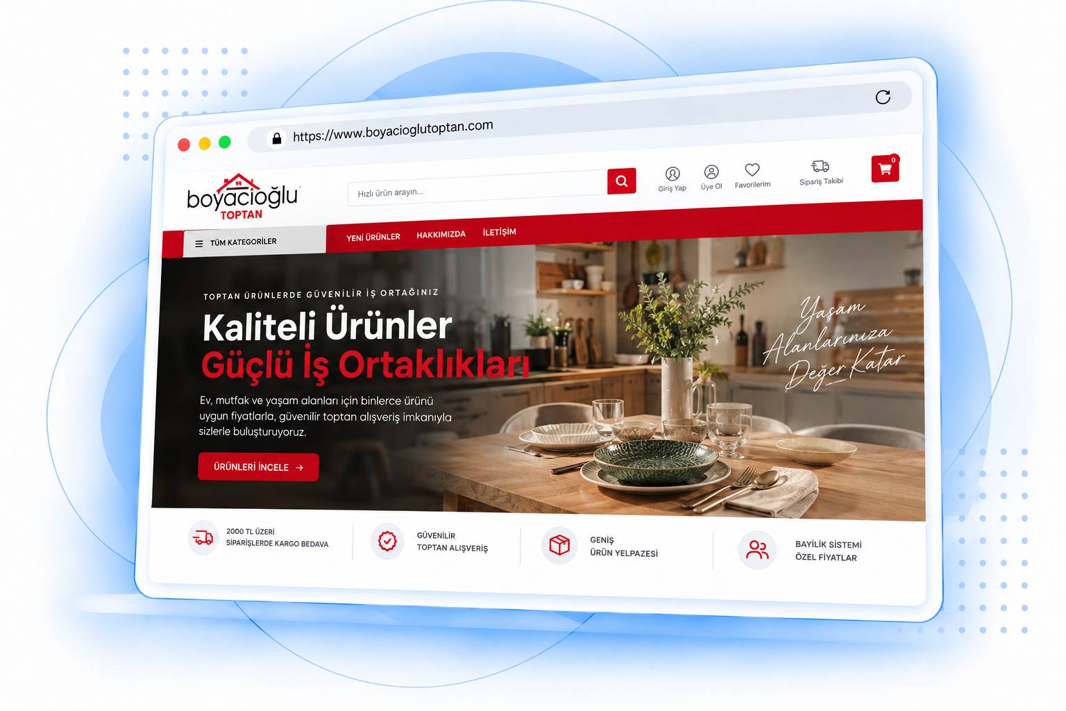 Boyacıoğlu Toptan B2B e-ticaret sitesi