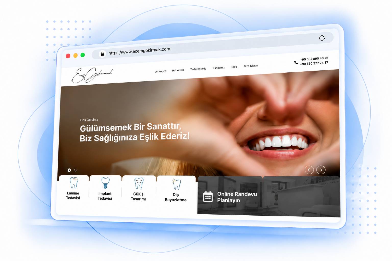Ecem Gökırmak Urla Diş Hekimi web sitesi