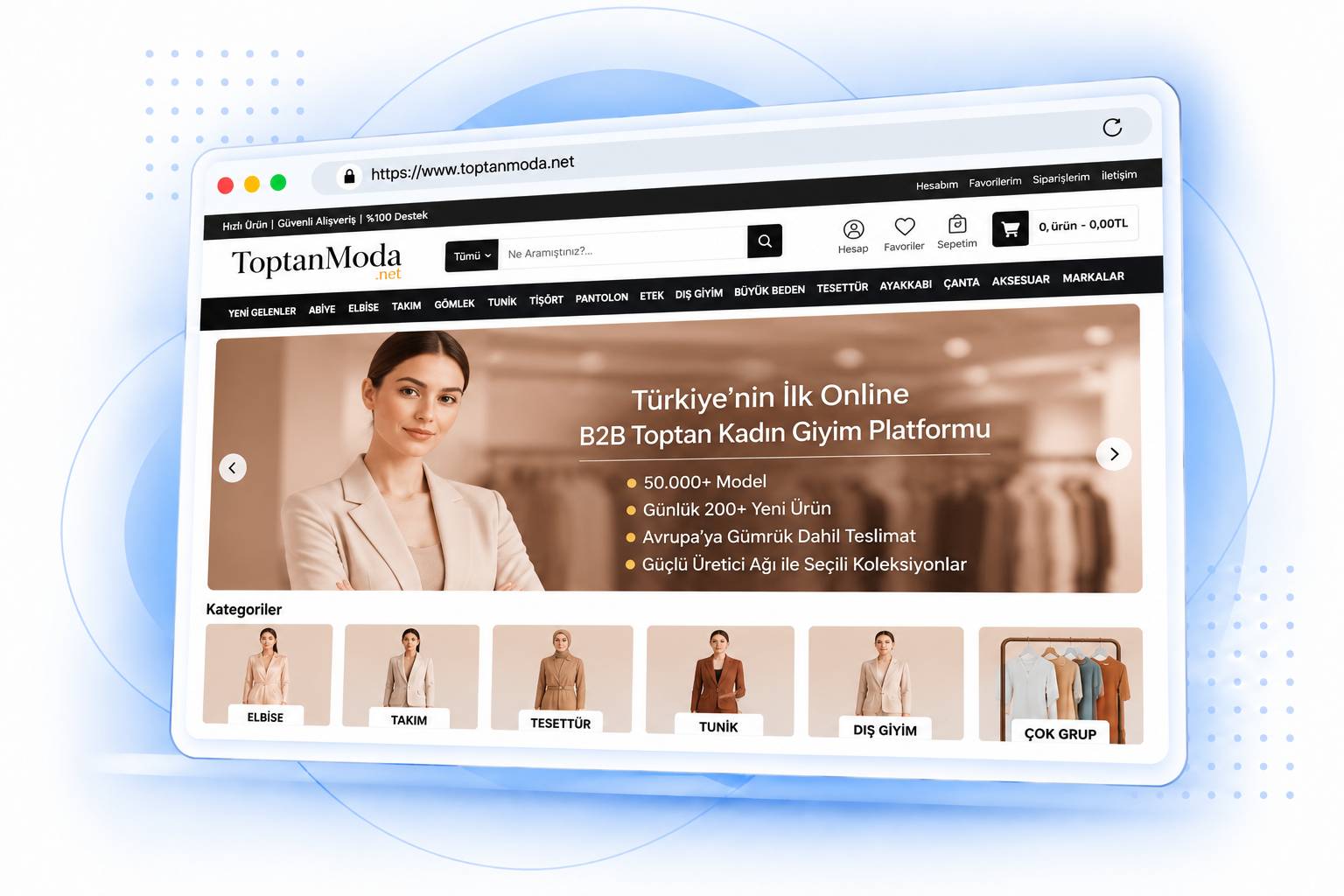 ToptanModa.net e-ticaret sitesi