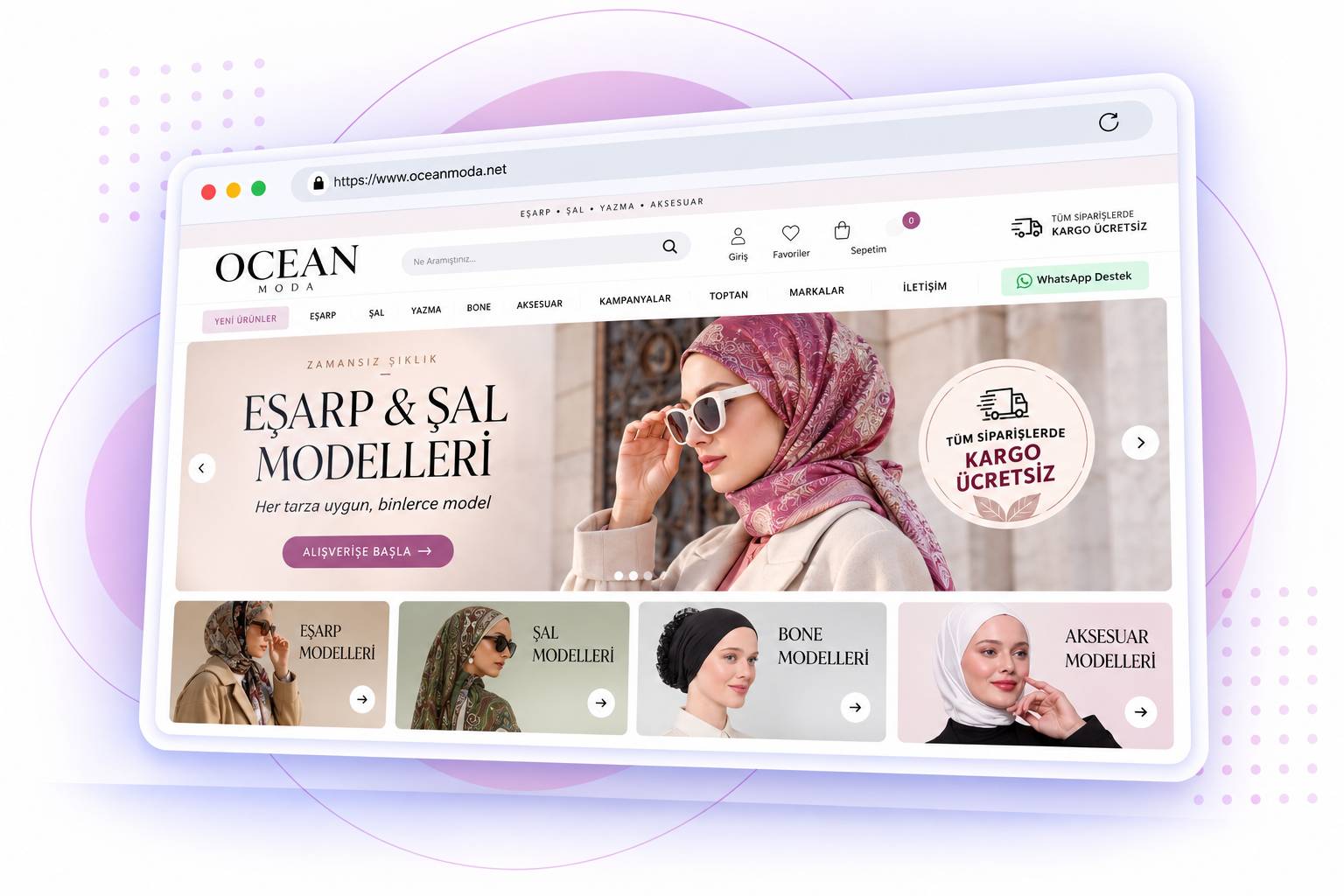 Ocean Moda e-ticaret sitesi