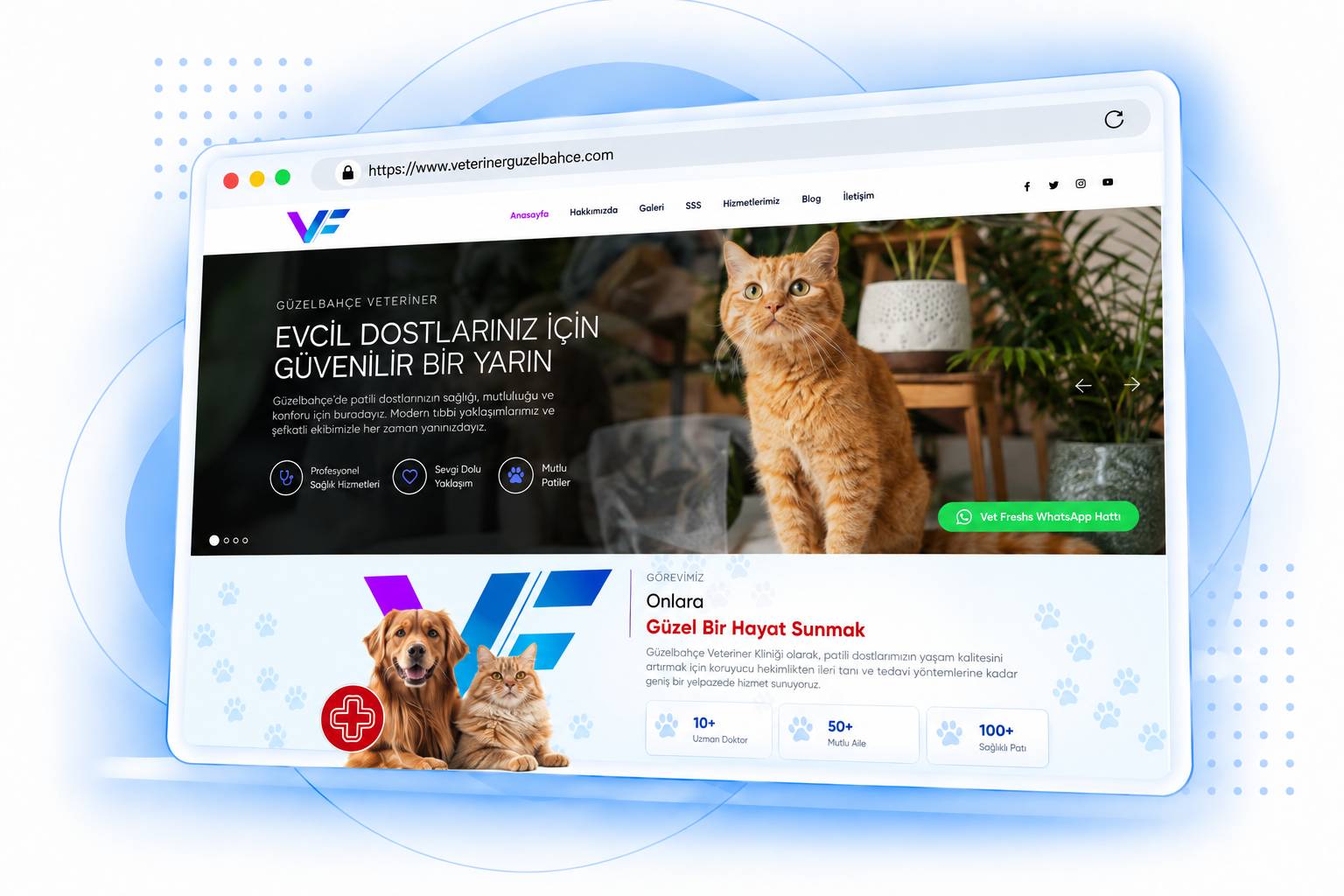 Güzelbahçe Veteriner web sitesi